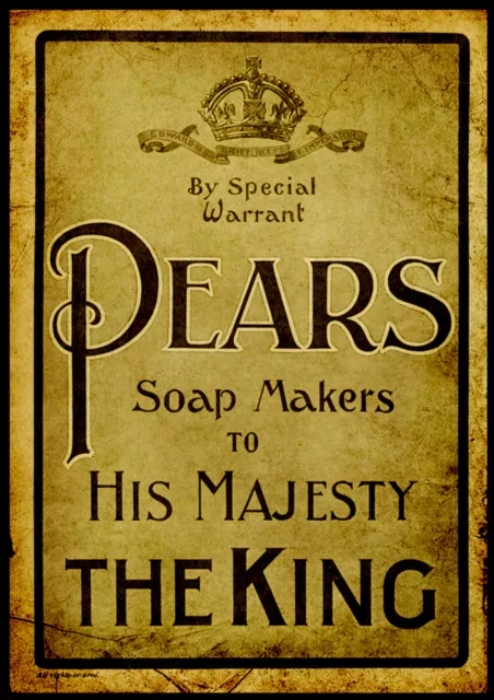 A3/A4 size Posters - Pears Soap The King - VINTAGE ADVERTISING  #4