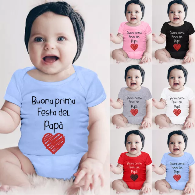 Infant Boy Girl Romper Newborn Baby Bodysuit Short Sleeve Letter Comfort Romper