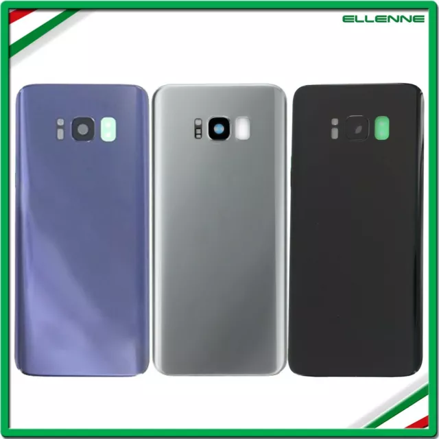 ✅ Scocca Posteriore Telaio Per Samsung S8 Back Cover Vetro Nero Bianco Viola✅