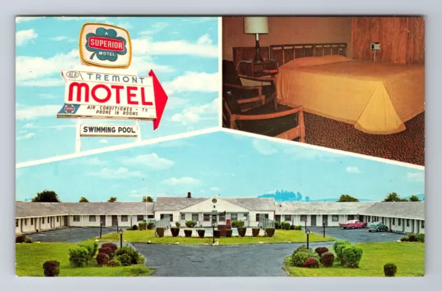 New Castle DE-Delaware, Tremont Motel, Advertising, Vintage Souvenir Postcard