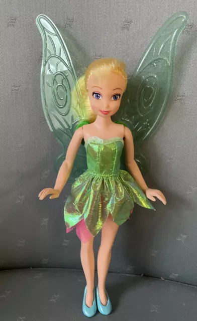 Disney Store Fairy Tinker Bell Doll 10" Flutter Wings Fairies Playmates 2008 