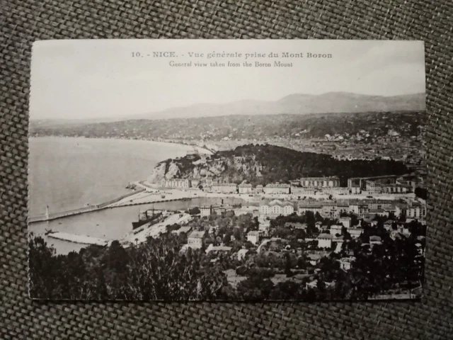 Cpa Nice General View Taken From Mont Boron