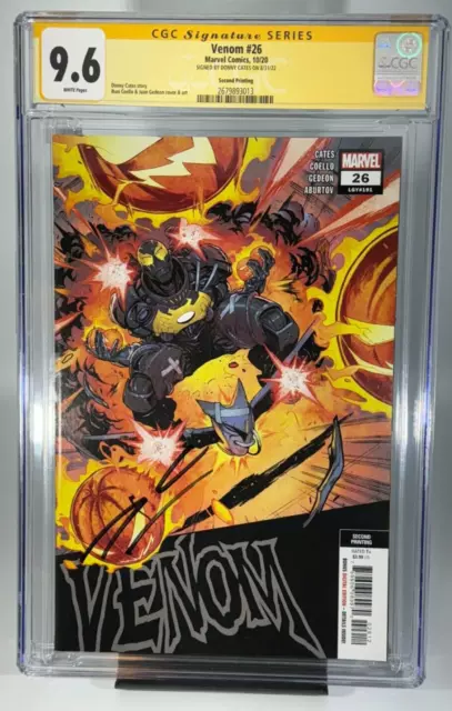 Venom #26 2Nd Print Variant Signed Donny Cates Cgc Graded 9.6 Ss Lgy 191