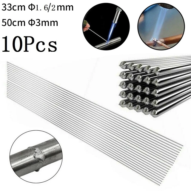 Saldatura Alluminio Bacchette Argento 10 Pezzi Kit Lotto Filo Brasatura Basso