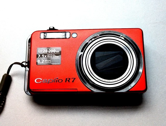 RICOH CAPLIO R7 Orange Digital Camera 7.1x Zoom 8.2MP with