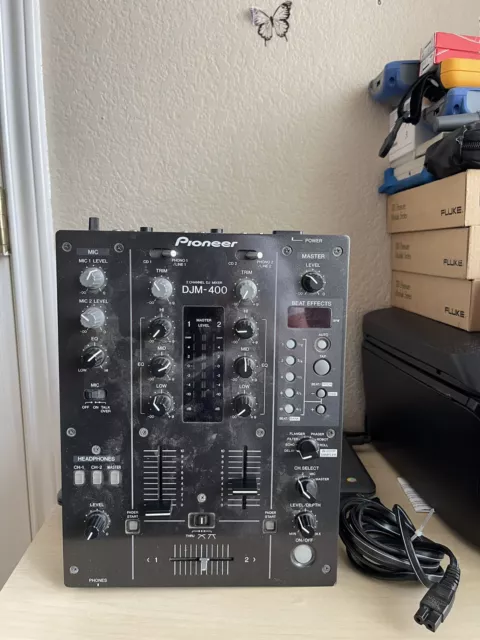 PIONEER DJM-400 2-Channel DJ Mixer W/ Power Cord (SHIPS FAST)