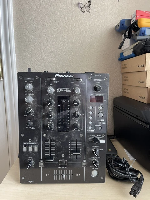 PIONEER DJM-400 2-Channel DJ Mixer W/ Power Cord (SHIPS FAST) PIONEER DJM-400 2-Channel DJ Mixer W/ Power Cord (SHIPS FAST)