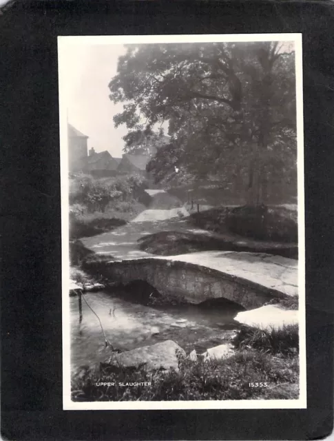 D4809 UK Upper Slaughter Bridge RP vintage postcard