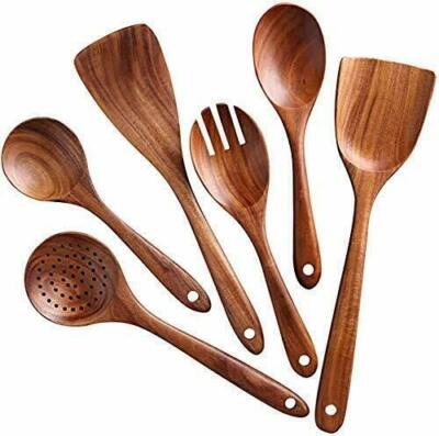 mestolo in legno ecologico per cucinare o servire zuppa per ristorante Natural wood spoon Cucchiaio da cucina 