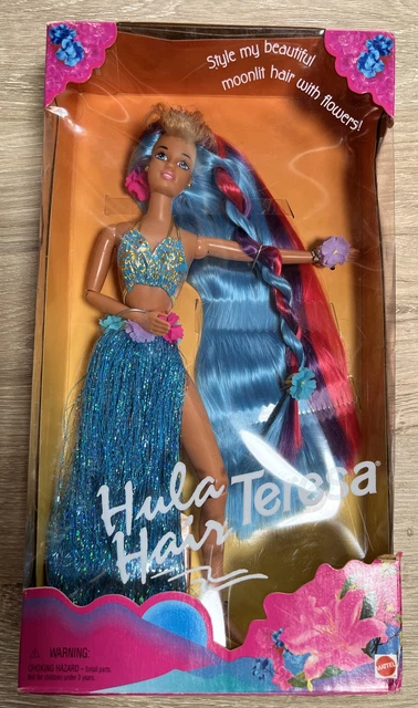 1996 Hula Hair Teresa Doll Barbie Mattel 17049 NRFB box damage 1996 Hula Hair Teresa Doll Barbie Mattel 17049 NRFB box damage