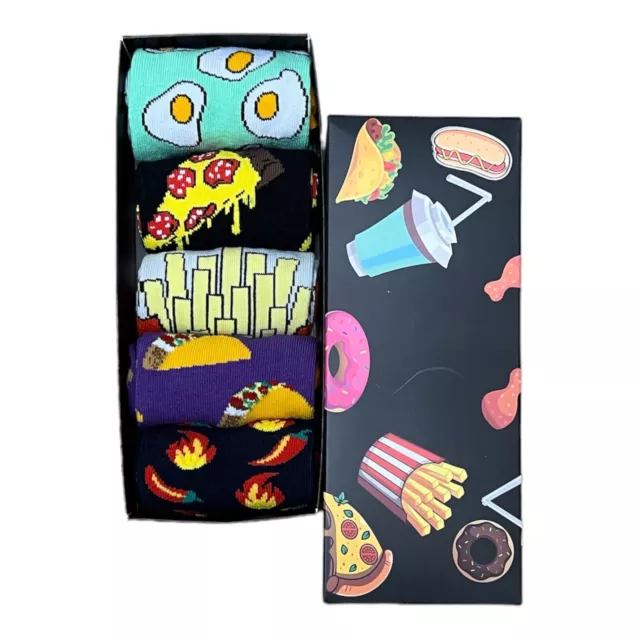 5 Pairs Food Gift Box Set/Cute Socks/Colourful Funny Socks/Unisex Socks