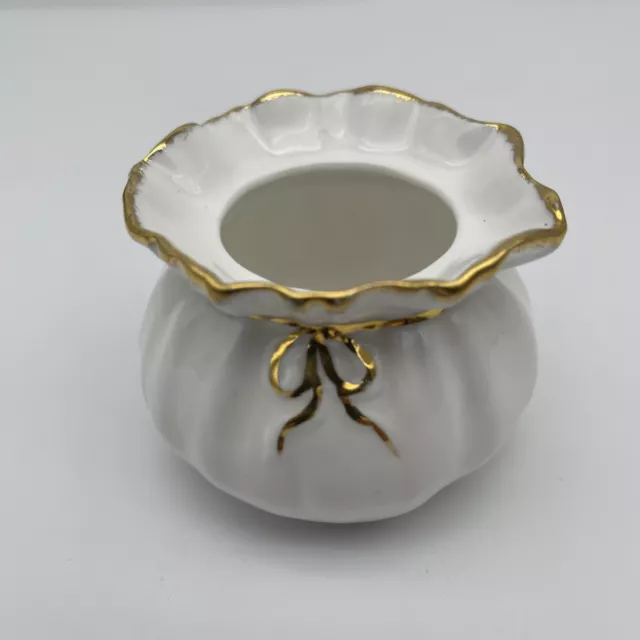 Trinket Box Royal Albert Bone China Gold Trim - No Lid
