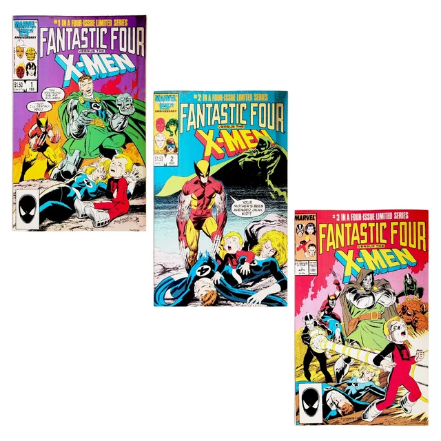 Fantastic Four vs. the X-Men #s 1-3 (Marvel 1987) Chris Claremont Terry Austin