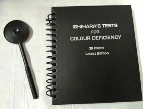 Ishihara Color Vision Test Book For Color Deficiency 38 Plates With Occluder