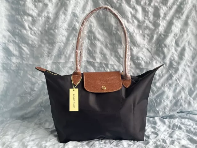 New Longchamp Le Pliage tote bag Travel Bag Nylon Handbag Black Large