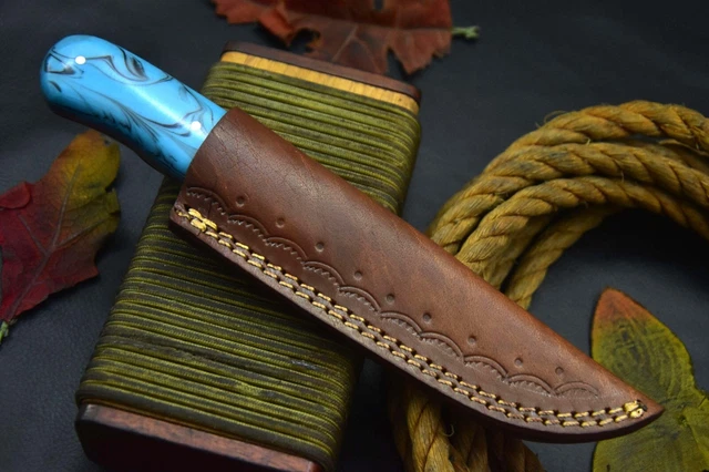 Custom 8.4"OAL Hand Forged Damascus Steel Hunting Knife Handmade (Q996-A) 6
