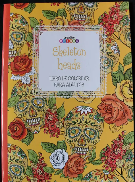 Lote 4 Libros De Colorear Para Adultos - Skeleton Heads Y Tatuajes - Precintados