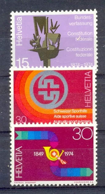 Schweiz 1974 Satz Jahresereignisse Herbst postfrisch