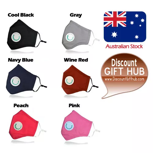 Washable Reusable Anti Air Pollution Face Mouth Mask Respirator & Free Filters