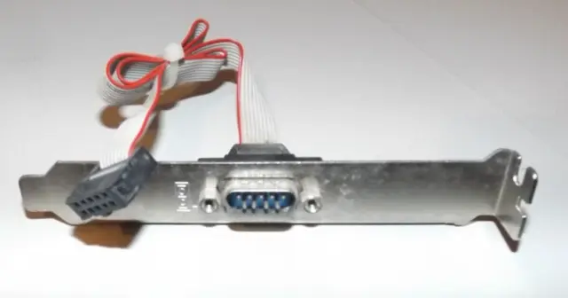 COM-Port, 1 x seriell Kabel, Stecker, 9-polig mit Slotblech