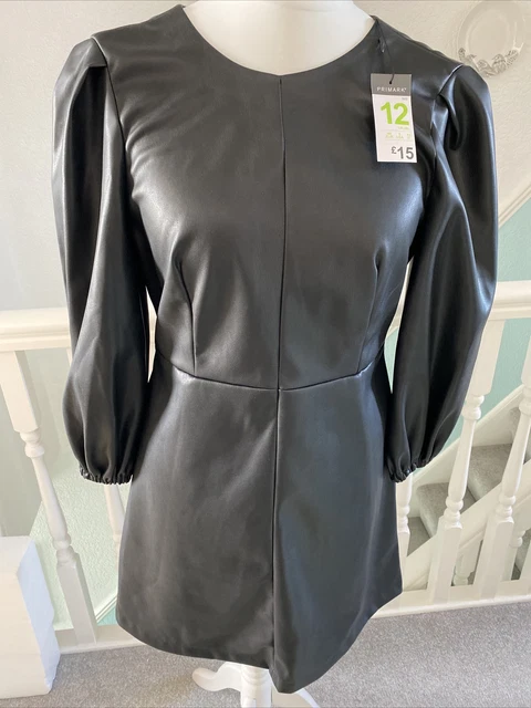 primark leather dress Primark Girls Black Faux Leather Bodycon Dress 13-14 Years Sleeveless Prewornwholesale
