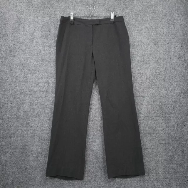 Brooks Brothers 346 Dress Pants Womens 8 Gray Lucia Fit Bootcut Wool Stretch