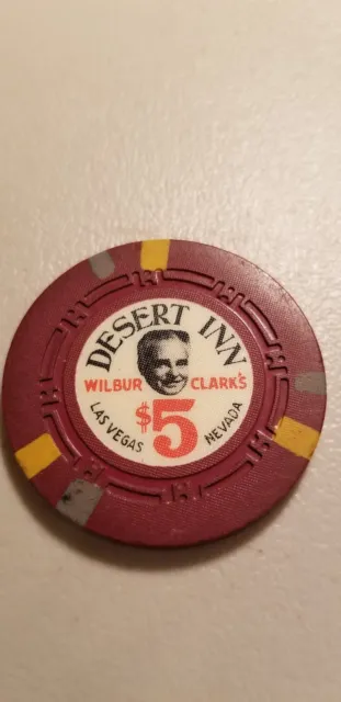 $5 Desert Inn Casino Chip (Wilbur Clark) Las Vegas, NV
