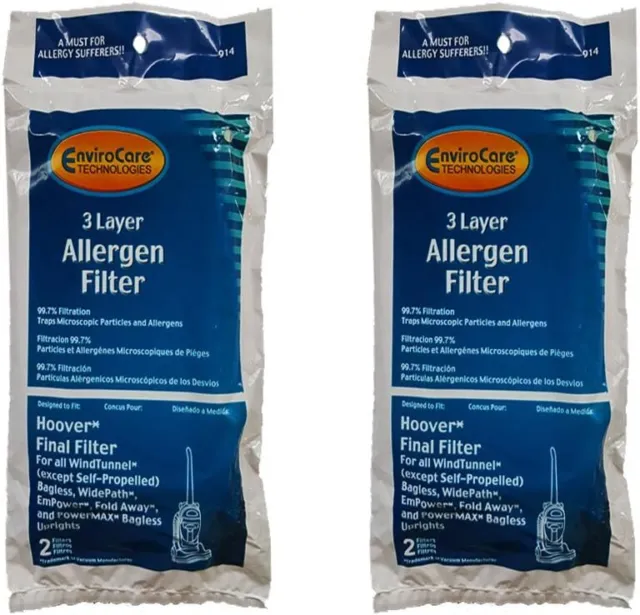 Replacement Part For Hoover Allergen Final Filter 40110004 (4 Filters)