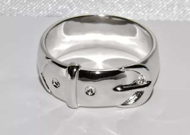 925 Sterling Silver Chunky Buckle Ring ~ ALL SIZES AVAILABLE ~ Men's or Ladies