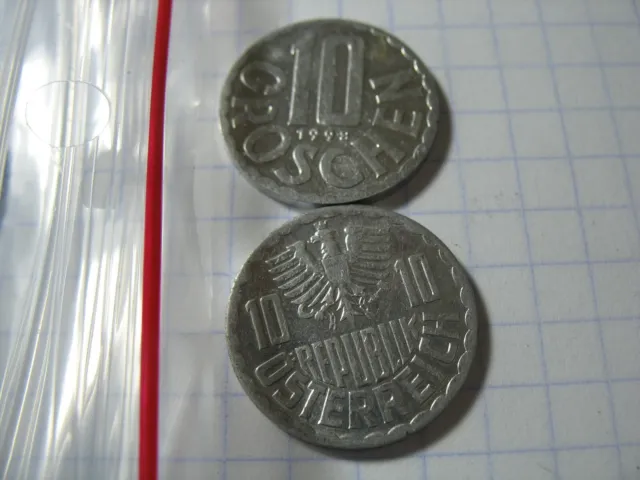 Austria  10 Groschen , Only 1 Coin  Randomal From The Bag.