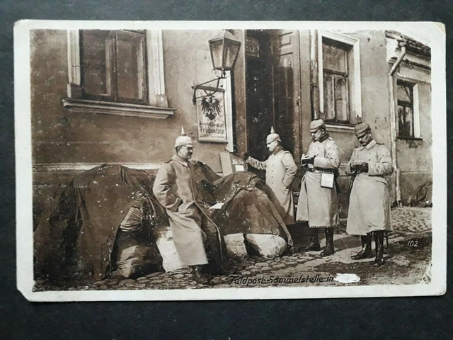 AK Feldpost Sammelstelle Soldaten