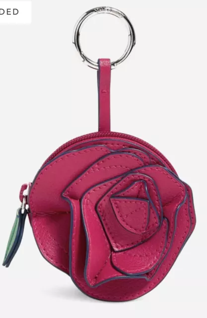 Vera Bradley Beauty And The Beast Bonjour Bell Rose Bag Charm Coin Purse NWT
