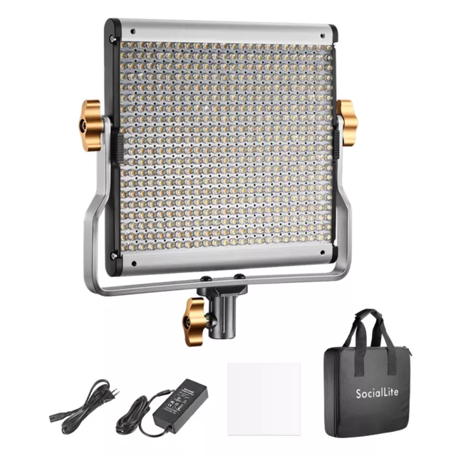 Dimmbare Zweifarbige LED-Videoleuchte 480 LEDs 3200K-5600K CRI mit weich Filter