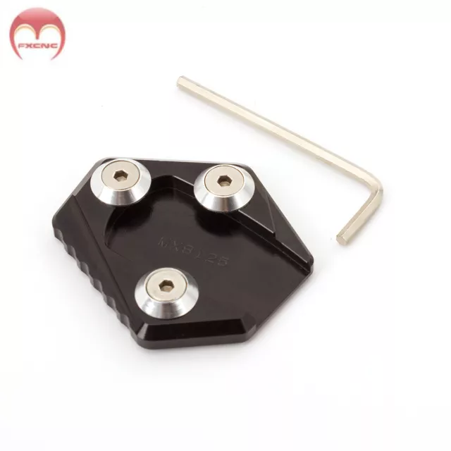 CNC Aluminum Black Sidestand Plate Kickstand Extension Pad For Honda MSX Grom125