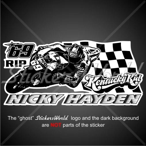 Adesivo Vinile Nicky Hayden 69 Stars And Stripes Flag USA MotoGP - Foto 5