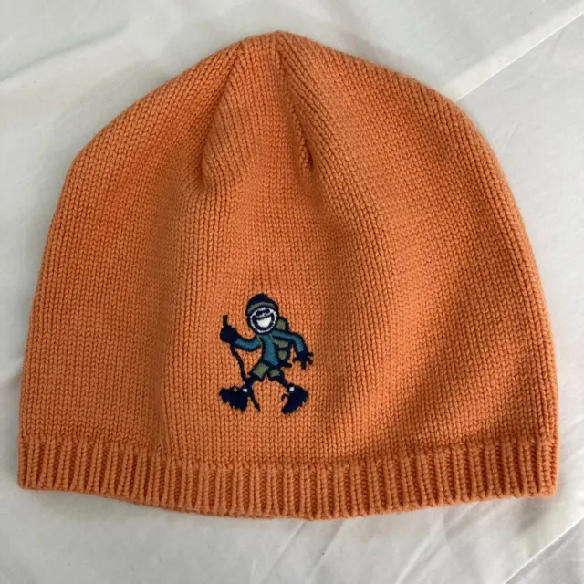 Life is Good Beanie Hat Youth Kids 4-7 Hiking Camping Knit Cap Orange
