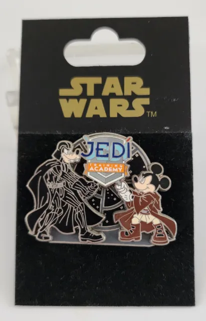 Disney Star Wars Jedi Training Academy Logo W/Goofy & Mickey Pin-Free Shipping!