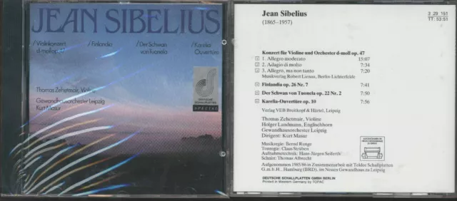 Jean Sibelius Violinkonzert d-moll op. 47 / Finlandia / Der Schwan von Tuonela