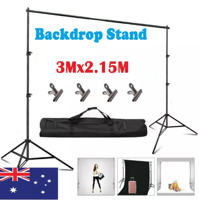 Photography Backdrop Stand Kit Photo Studio Background Support Heavy Duty Clamp