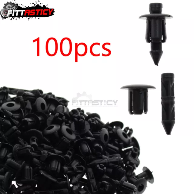 100x Fairing Fender Clip Nylon Rivet For Suzuki GSXR 1300 1000 750 600 1100G