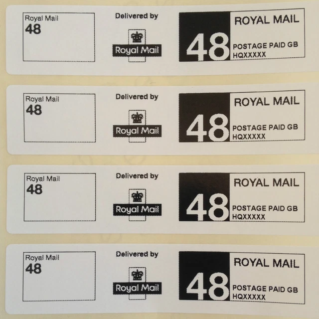 Etichette Postali Royal Mail PPI RM24/48 Su Rotolo - 1000 Etichette Pre-stampate