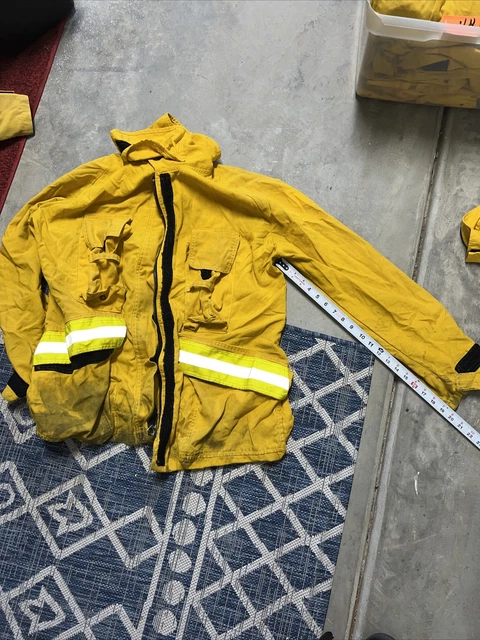 CREW BOSS WESTERN SHELTER ARAMID WILDLAND FIRE JACKET Large YELLOW REFLECTIVE