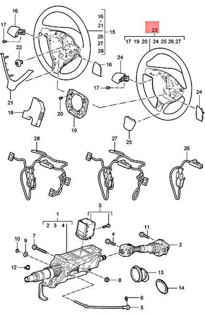 Genuine PORSCHE 911 Turbo Sports Steering Wheel Terracotta 99734798001M24