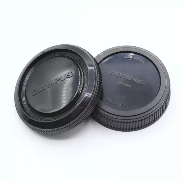 Genuine Olympus OM Body Cap + Rear Lens Cap Set - Occasion - Vendeur Pro