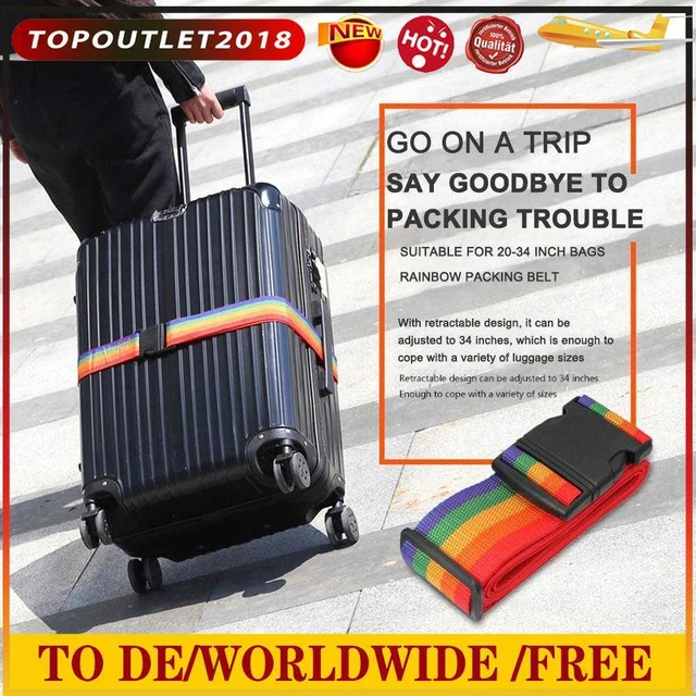 Adjustable Lock Travel Luggage Lashing Strap Packing Strap Accessories