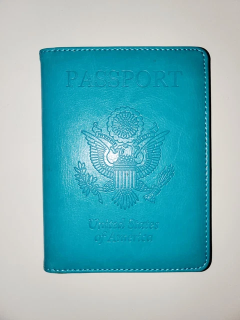 Leather Passport Vaccine Card Passport Holder Travel Wallet Blocking Case Cover