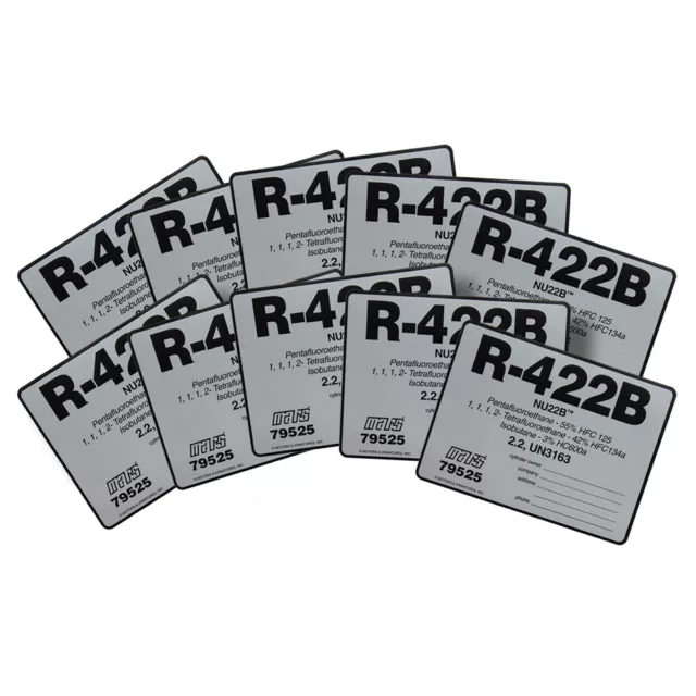 R-422B / R422B Label # 79525 , Pack of (10)