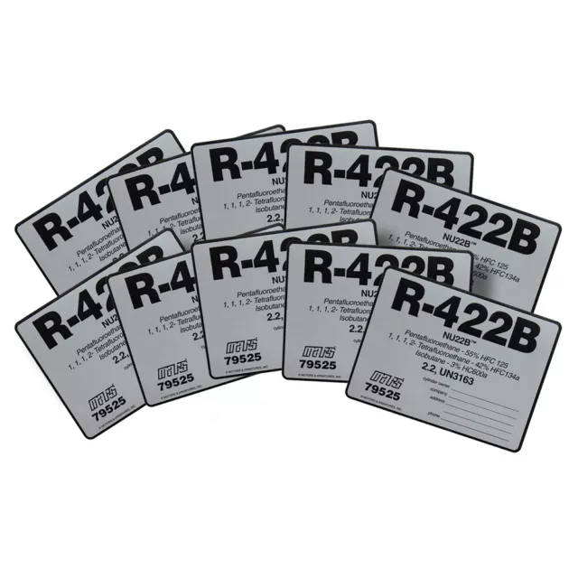 R-422B / R422B Labels # 79525 , Pack of (10)