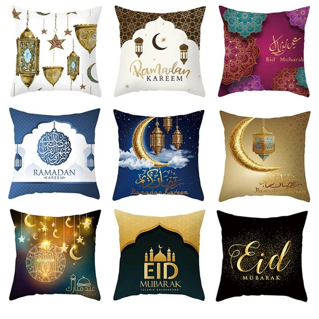Copricuscino federa decorazione Ramadan EID decorazioni Mubarak copricuscino