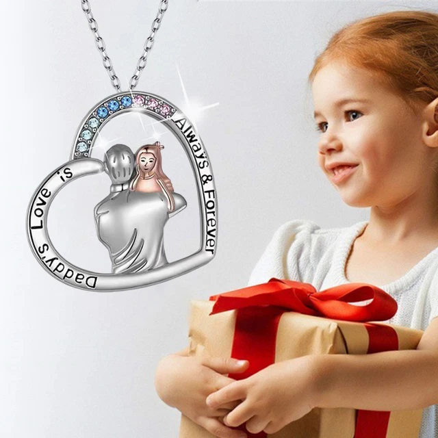 Commemorative Pendant Gift Forever Love Heart Necklace Sparkling Electroplated